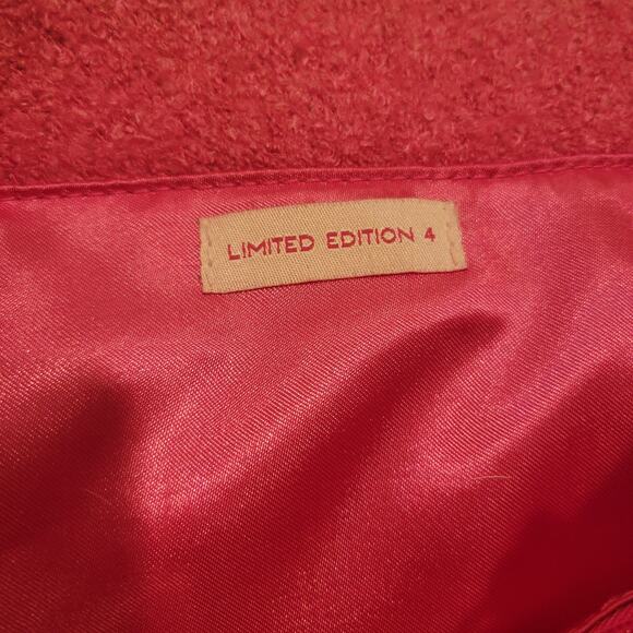 VTG Y2K Goldie Limited Edition Pink Ribbon Chain Wool Blend Shoulder Bag Purse - Picture 10 of 16